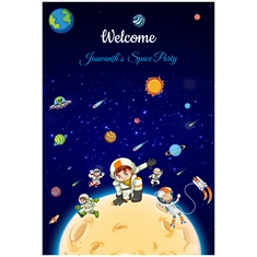 Space Explorers Theme Welcome Poster Board